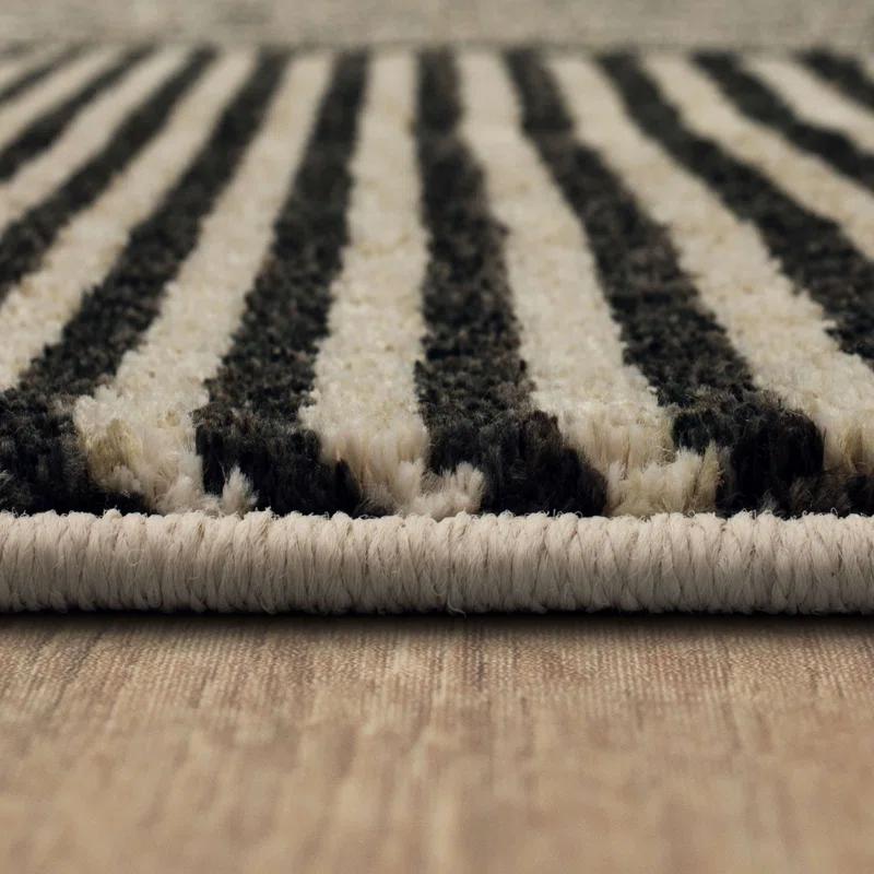 Bobby Berk Home Linea Geometric Striped Woven Polyester Area Rug