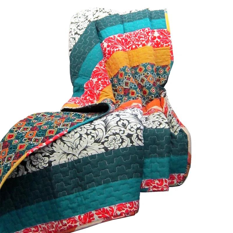 Boho Stripe Cotton Blanket