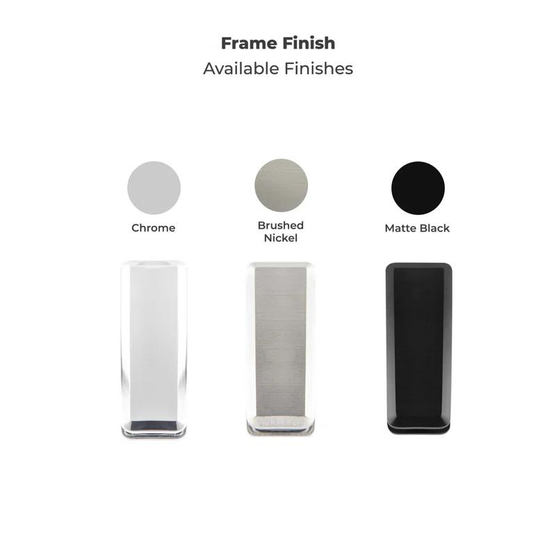 44" - 48" W 70" H Double Sliding Semi-Frameless Shower Door