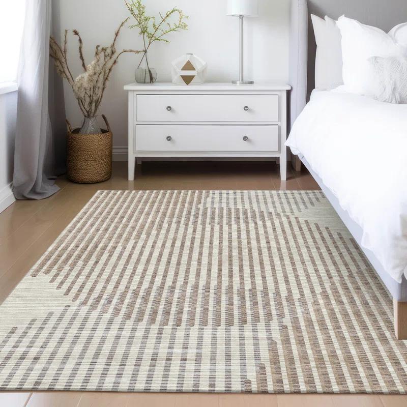 Machine Washable Indoor/Outdoor Chayden ACN1001 Beige