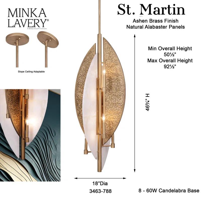 Minka Lavery Minka Lavery Saint-Martin - 8 Light Foyer In Ashen Gold Finish