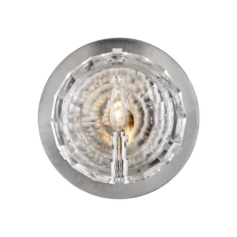 Hinkley Leo Single Light Wall Sconce w/ Optic Crystal Glass