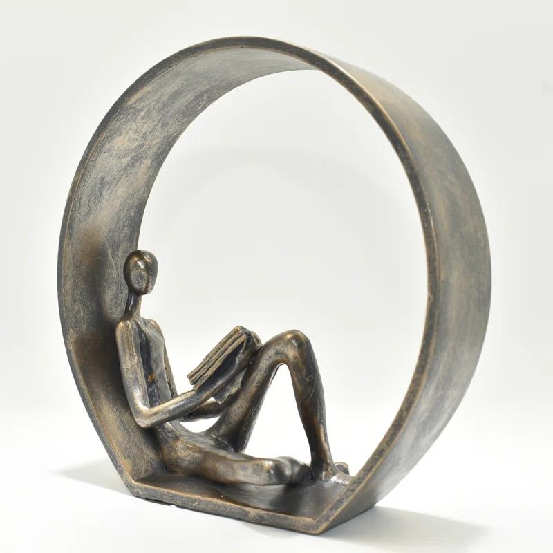 Lifestyle Group Distribution Adam & Friends Home Decor Encirlced Reader Sculpture | 1-Piece