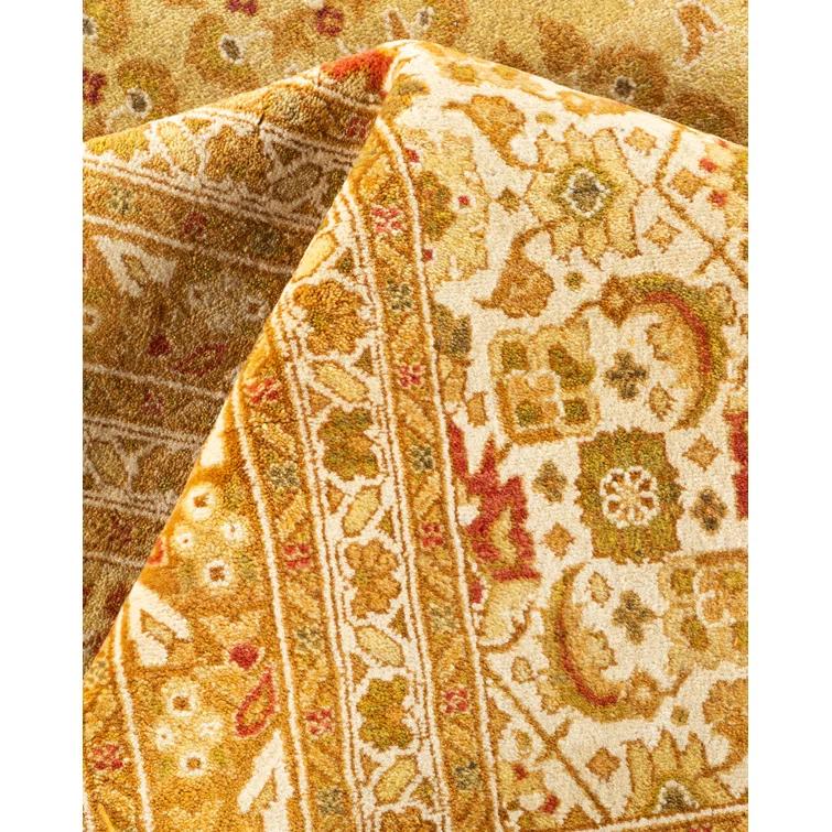 Hand-Knotted Wool Oriental Traditional Ivory Area Rug 12' 1" x 17' 5"