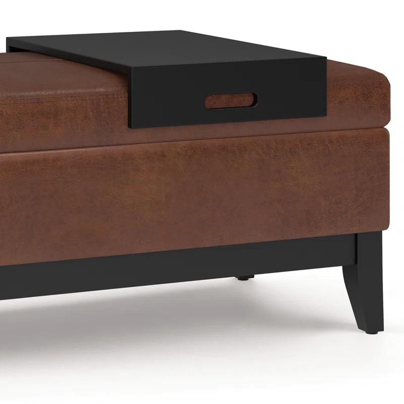 Oregon Faux Leather Ottoman