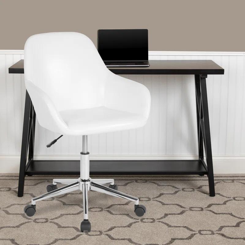 Flash Furniture Cortana Contemporary Home & Office Mid-Back LeatherSoft Upholstered Swivel Chair