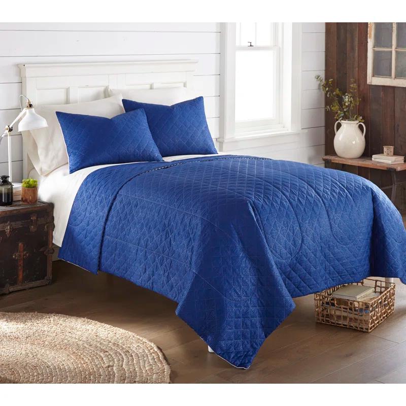 Shavel Home Products Striped Quilt Set