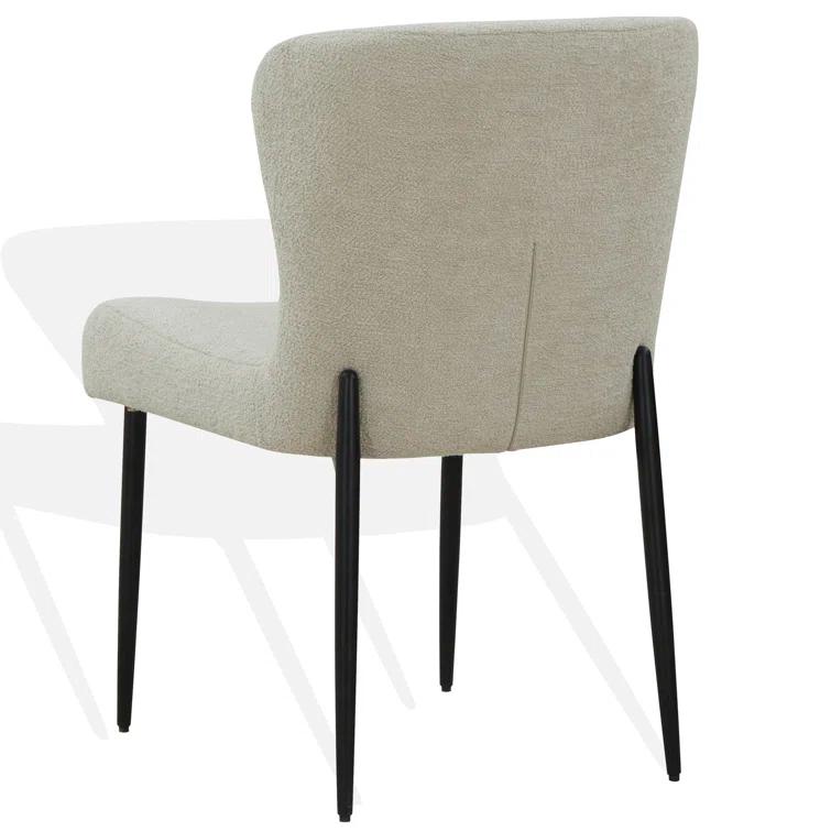 Joss & Main Estrella Boucle And Metal Legs Dining Chair