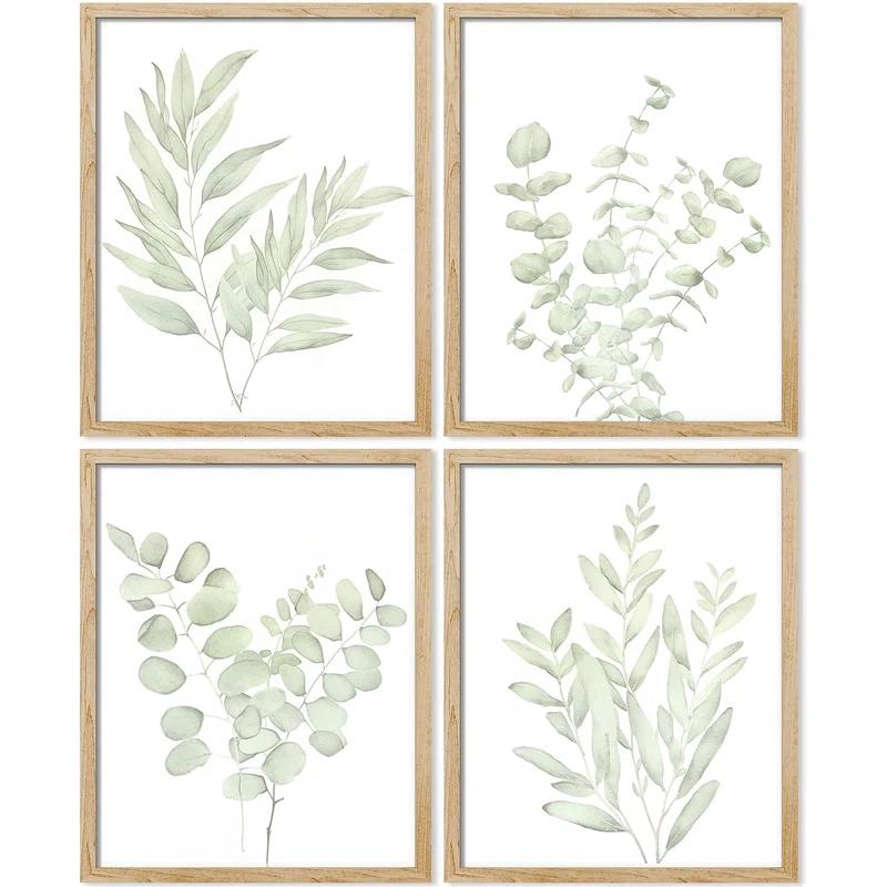 IDEA4WALL Minimal Botanical " IDEA4WALL Framed Forest Wildflower Collage Wall Art, Set Of 4 Floral Botanical Print Wall Decor Prints, Nature Wilderness Wall Decor For Living Room, Bedroom " 4 - Pieces