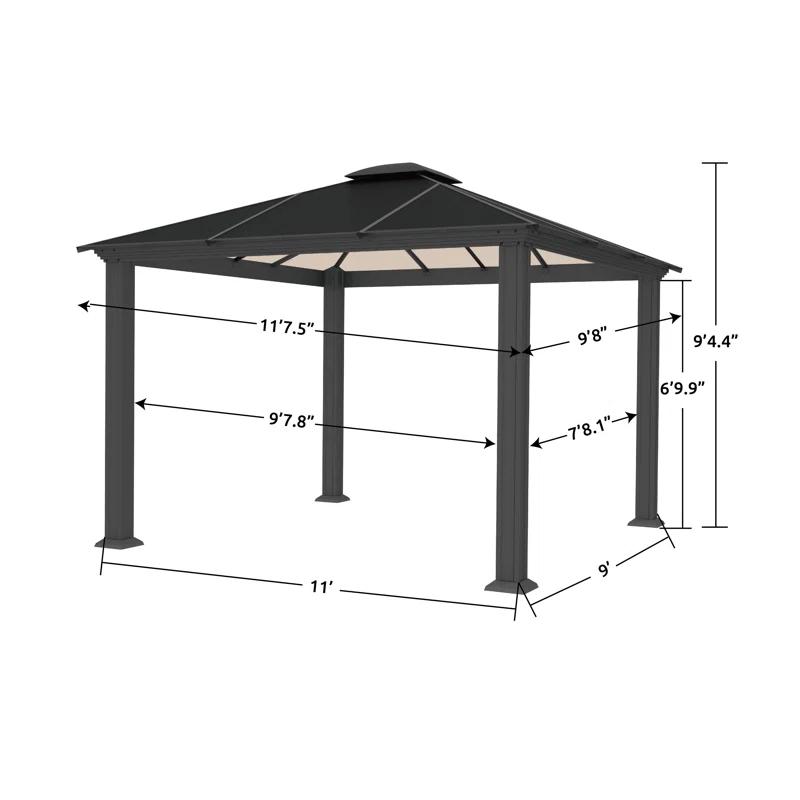 Paragon-Outdoor Santa Monica Aluminum Patio Gazebo