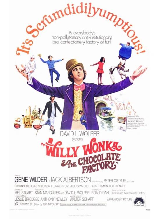 Posterazzi Pop Culture Graphics " Willy Wonka & The Chocolate Factory Movie Poster "
