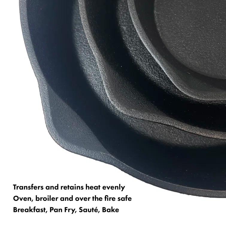Bayou Classic Bayou Classic Seasoned Cast Iron Non-Stick Skillet Set
