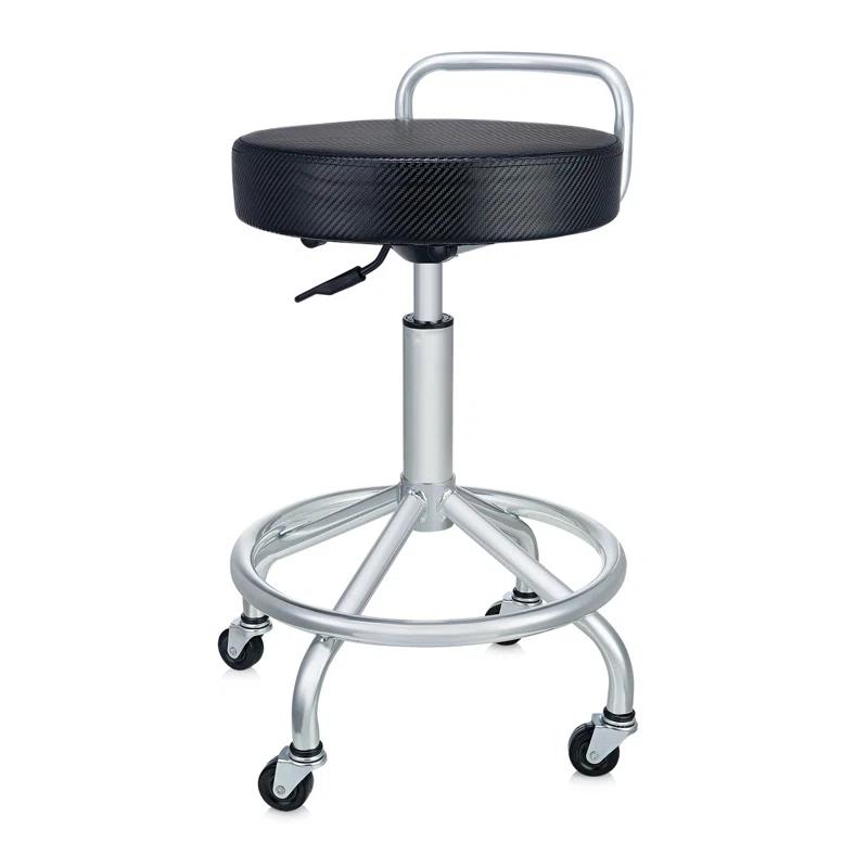Seville Classics Adjustable Height Ergonomic Swivel Stool with Wheels