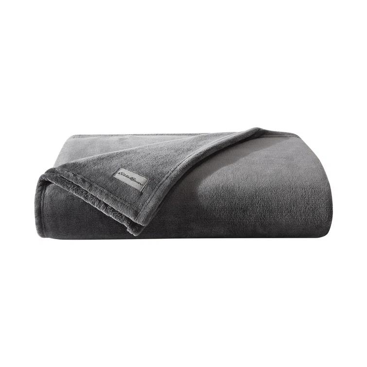 Eddie Bauer Eddie Bauer Solid Ultra Soft Plush Reversible Blanket