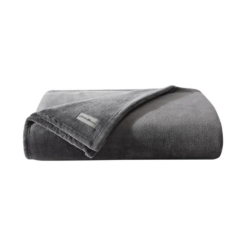 Eddie Bauer Eddie Bauer Solid Ultra Soft Plush Reversible Blanket