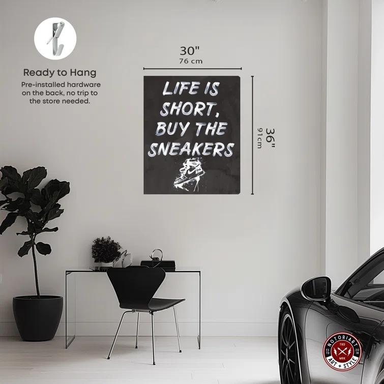 Notori Art Notoriart Buy The Sneakers Framed Sneaker 1 Piece Canvas Wall Art