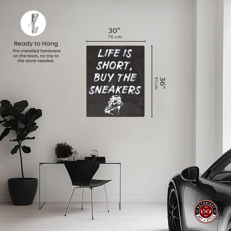 Notori Art Notoriart Buy The Sneakers Framed Sneaker 1 Piece Canvas Wall Art