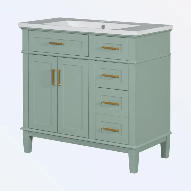 red chair Bathroom Storage 36'' Bathroom Vanity with Top