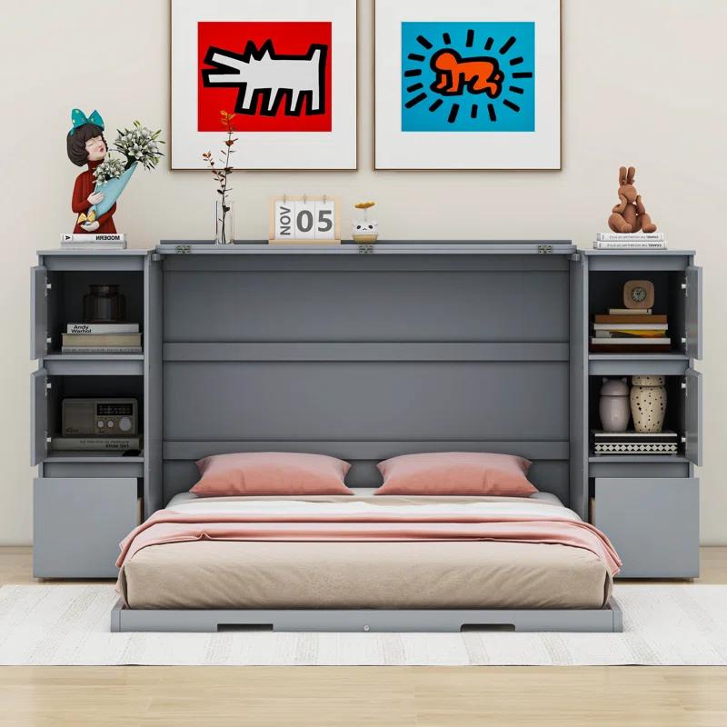 Cosmic Murphy Bed with Drawers, Cabinets and USB Ports