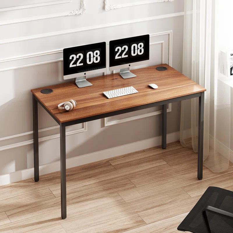 Eureka Ergonomic 47’’ Study Writing Computer Desk, Workstation With Cable Manager, Space Saving Office Home Desk With Multi Function, Gaming Desk Modern Industrial Style, Vintage Brown