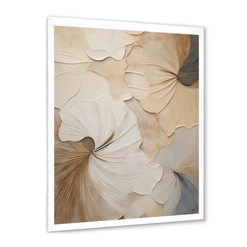 Design Art Beige Minimalism Elegance In Bloom - minimal wall art print