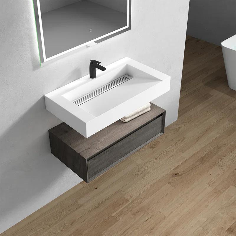 Better Vanity Alysa 36" Wall-Mounted Single Bathroom Vanity Set