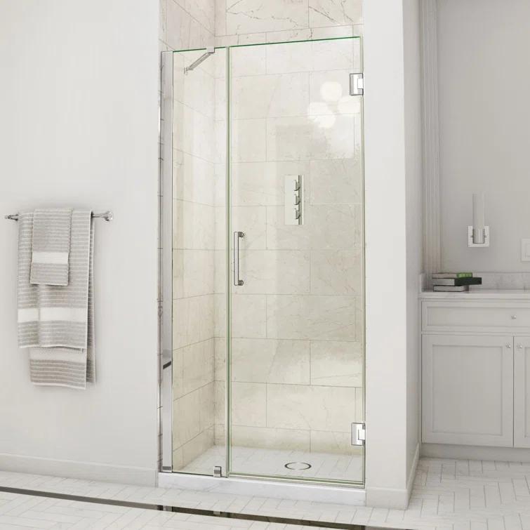 DreamLine Unidoor 39" W x 72" H  Hinged Frameless Shower Door with ClearMax™ Technology SHDR-20387210-01