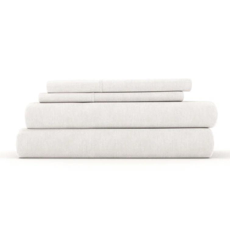 Linen Bamboo-Blend Breathable Luxury Bed Sheet Set