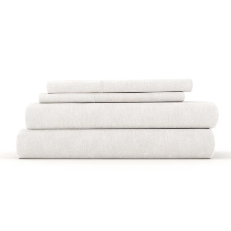 Becky Cameron Linen Bamboo-Blend Breathable Luxury Bed Sheet Set