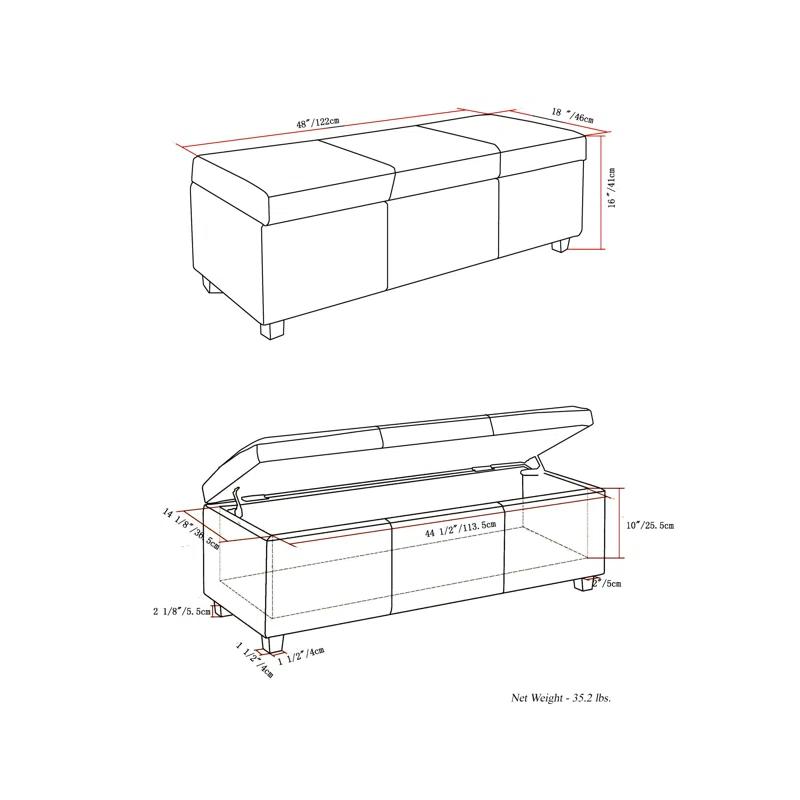Avalon Faux Leather Ottoman