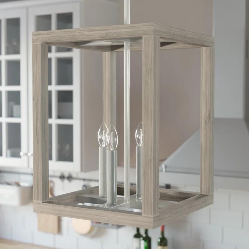 Hunter Fan Squire Manor 4 - Light Lantern Rectangle Chandelier