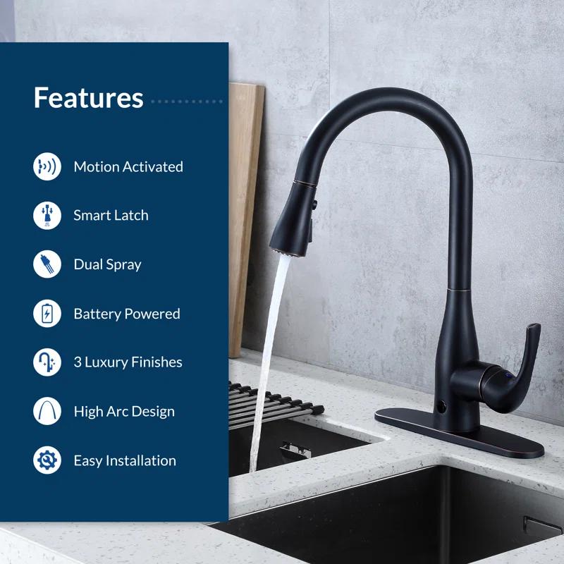 Bio Bidet By BEMIS Pull Down Touchless Kitchen Faucet