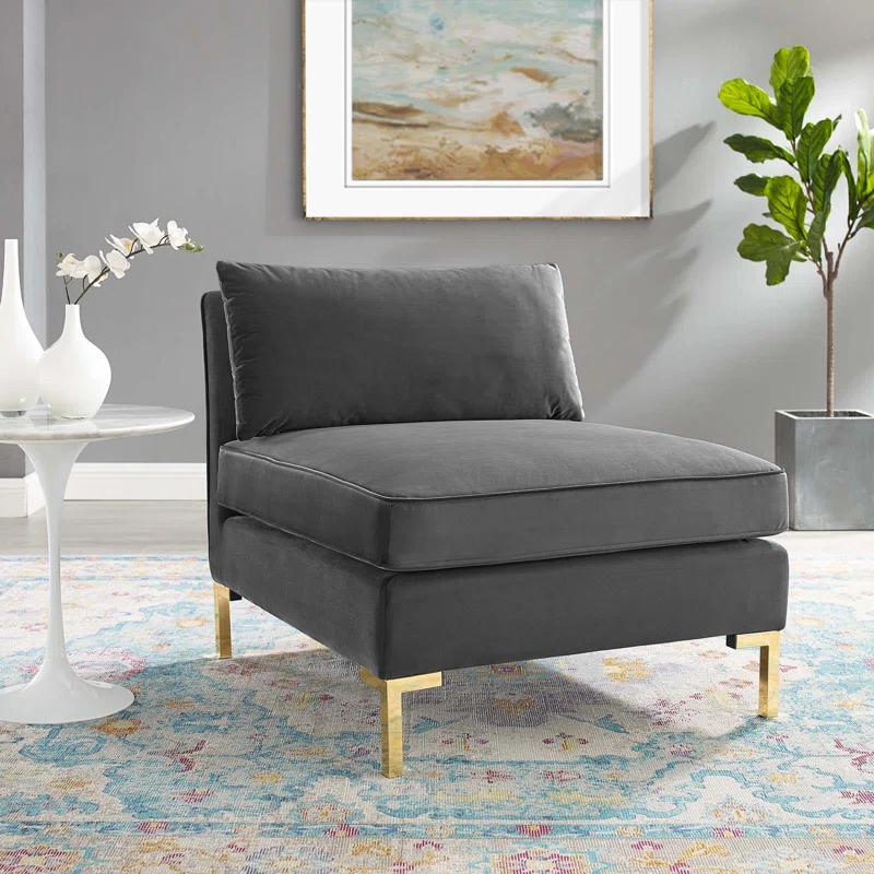 Modway Ardent Performance Velvet Armless Chair