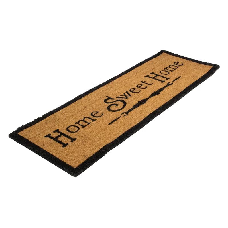 Northlight Seasonal Natural Coir Rectangular "Home Sweet Home" Doormat 16" x 48"