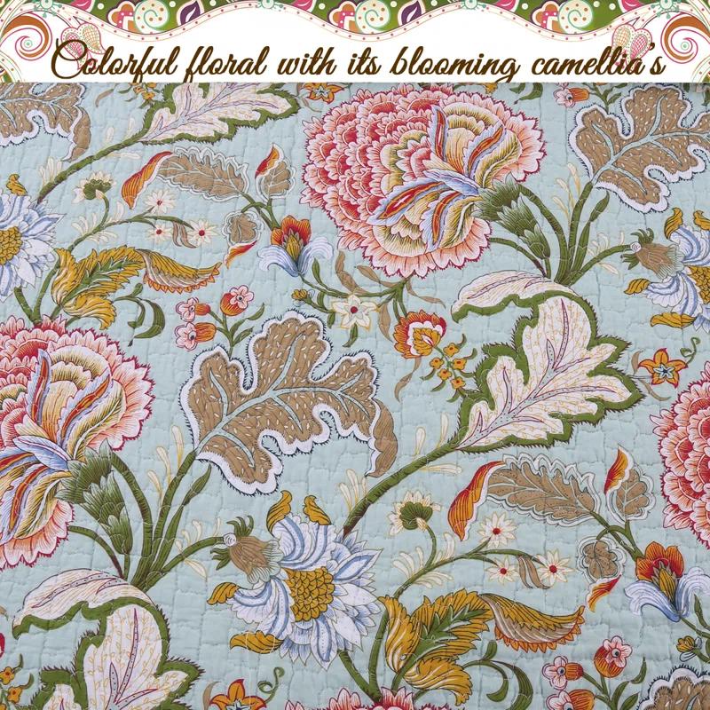 Cozy Line Home Fashion Cotton Floral Quilt Set