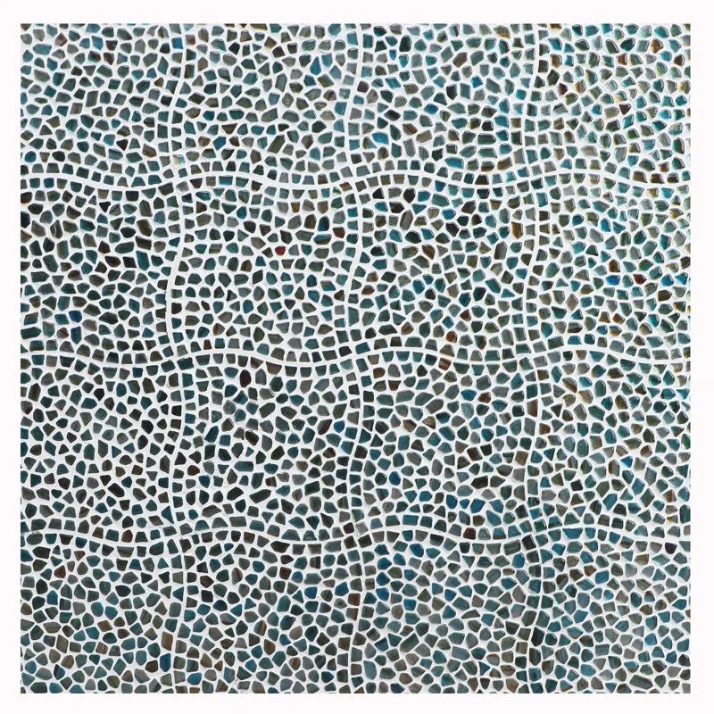 Bond Tile Fractal Pebble 11.88 in. x 11.88 in. Polished Glass Wall Mosaic Tile (0.98 Sq. Ft. / Each)