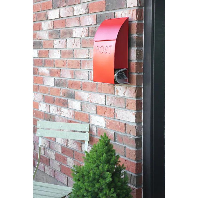 Milano Pointed Post Wall Mounted Mailbox