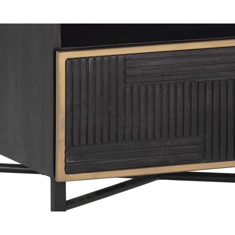 Everly Quinn Sanferd NIGHTSTAND - DARK BROWN