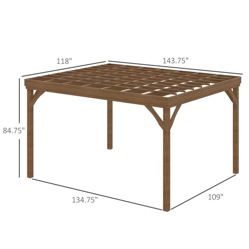 Outsunny Solid Wood Pergola