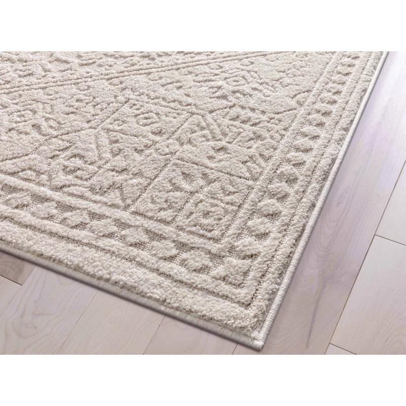 Well Woven Well Woven Harlow Cloud Medallion Farmhouse Medallion Ivory Area Rug