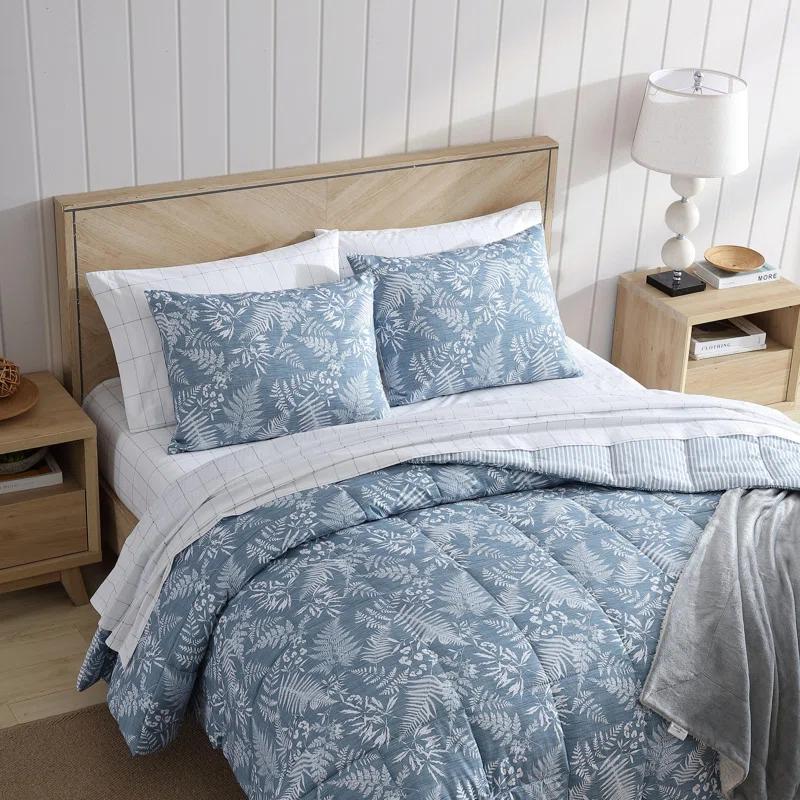 Eddie Bauer Eddie Bauer Fern Garden Blue Reversible Comforter Set