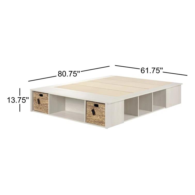 South Shore Prairie Storage Bed With Baskets