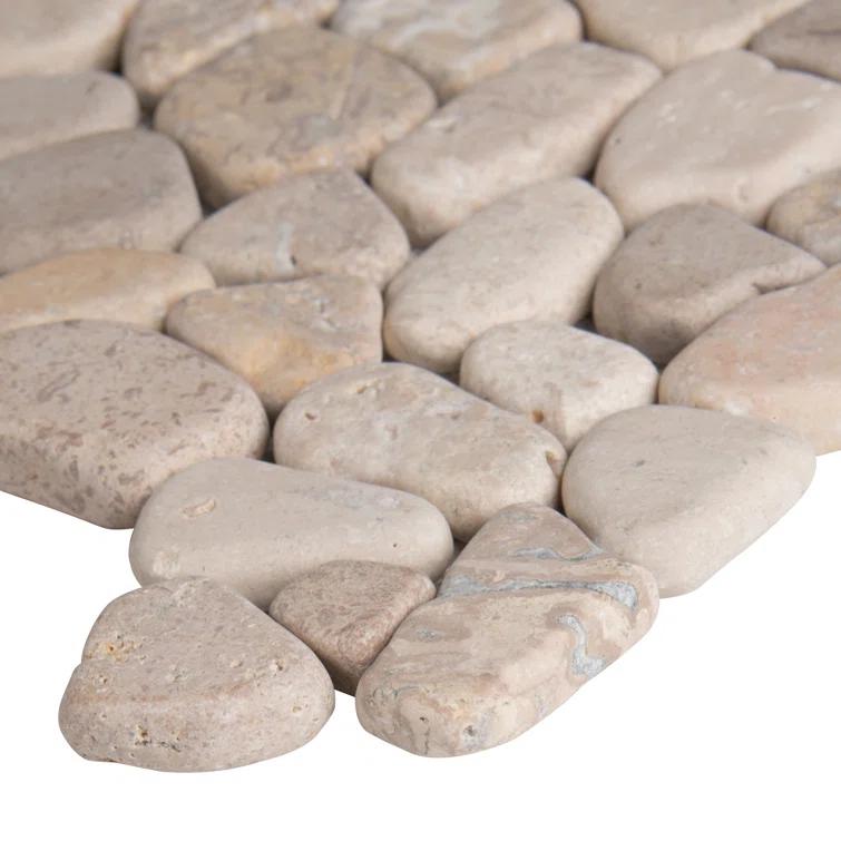Ackland 12" x 12" Natural Stone Pebbles/Rocks Mosaic Floor & Wall Tile