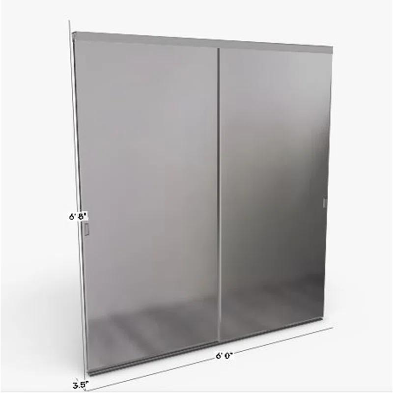 Custom Door and Mirror Solid + Manufactured Wood Mirrored Sliding Closet Doors