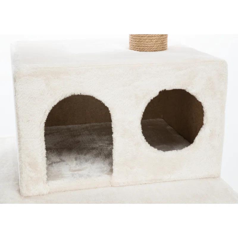 TRIXIE Federico 56" Cat Tower, 4-Level Cat Tree, Sisal Cat Scratching Posts, Plush Condo Platforms Hammock Cat Toy