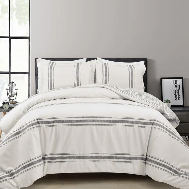 Farmhouse Standard Cotton Reversible Comforter Set