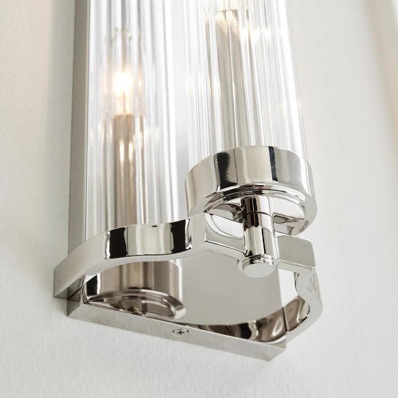 Everly Quinn Steel Corner Wall Light