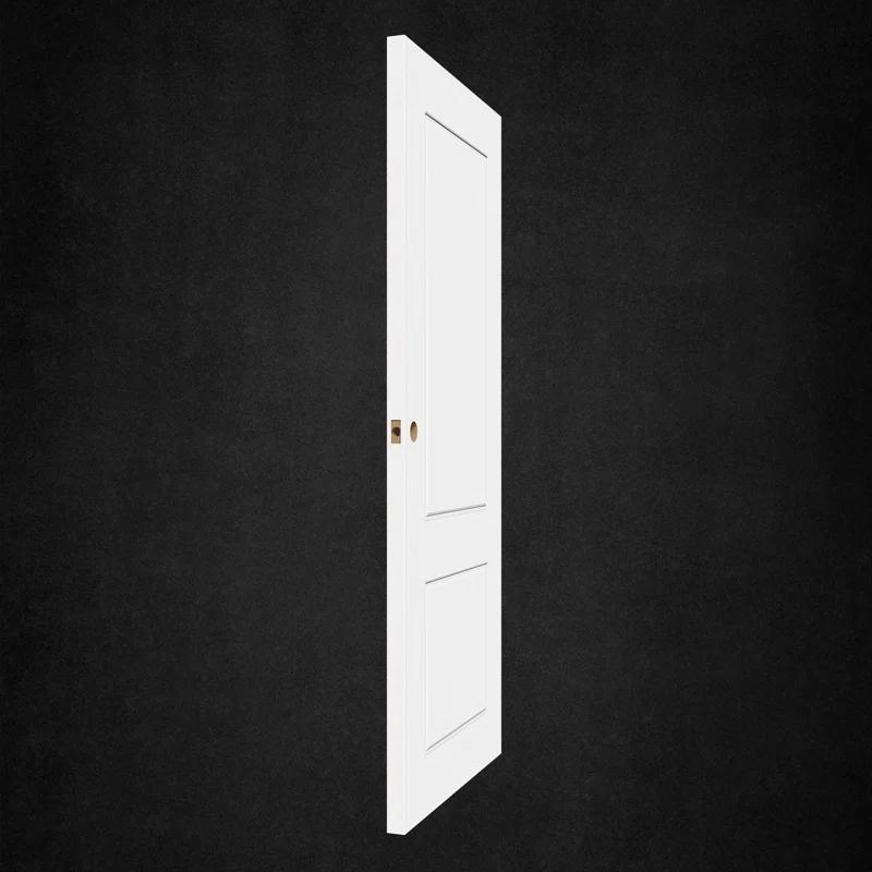 Villar Home Designs Prefinished 2-Panel Cascade White Wood Door Slab With American Standard Lock Precut