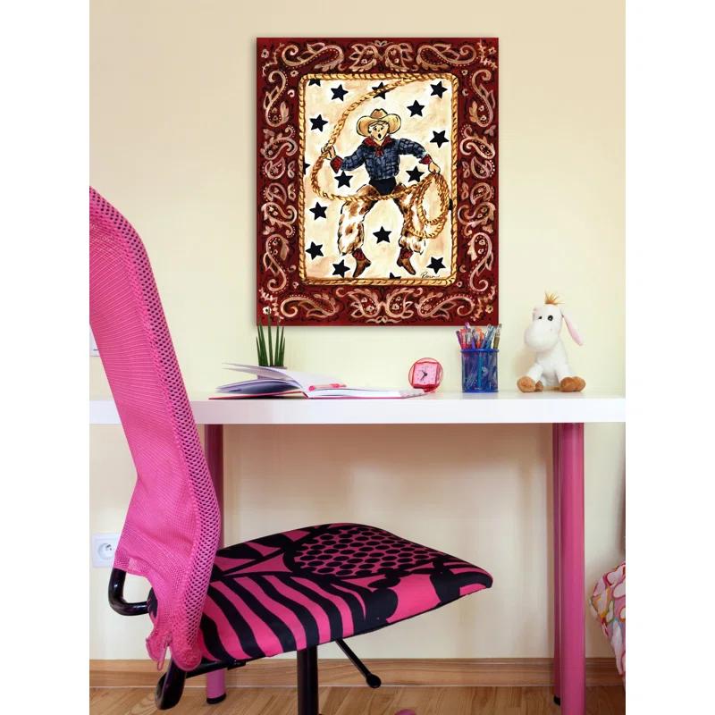 Marmont Hill "Cowboy" by Reesa Qualia Painting Print on Wrapped Canvas