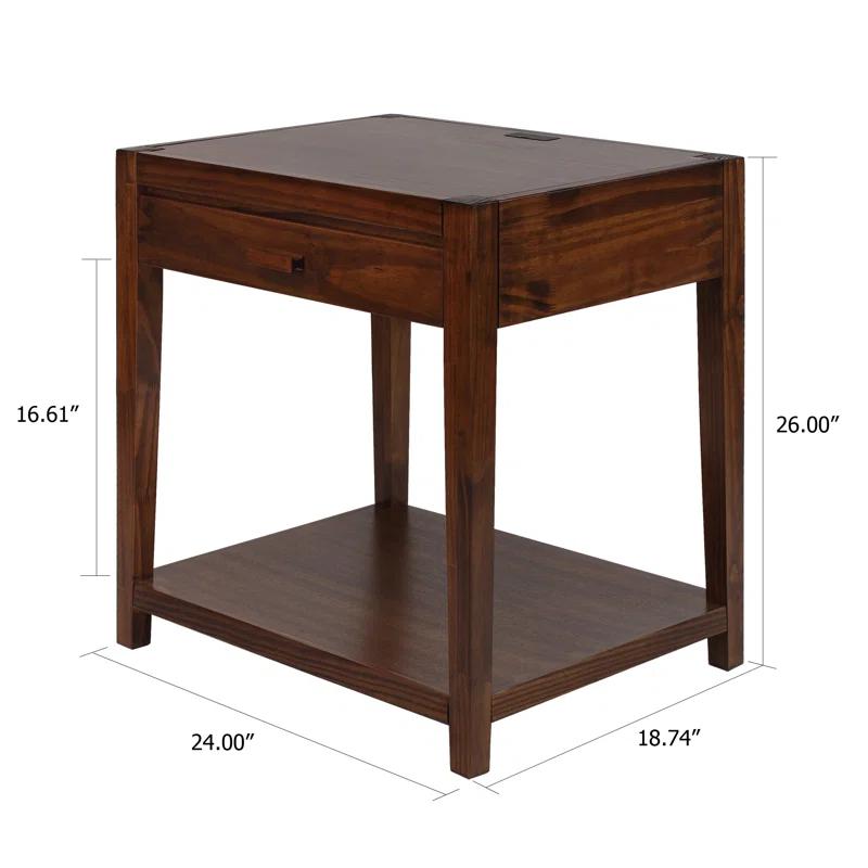 Union Rustic Hemby 24'' W Solid Wood Nightstand